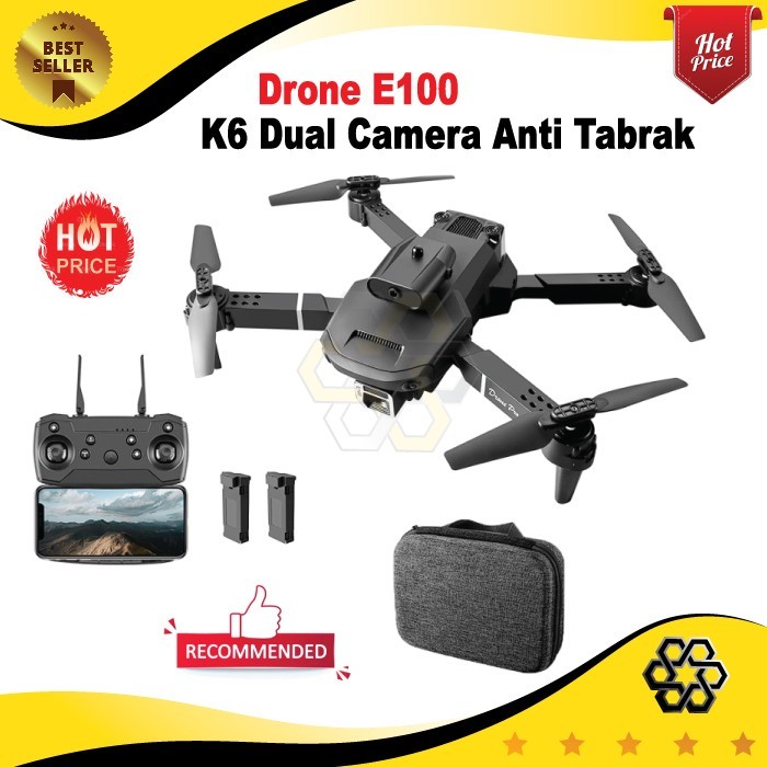 Drone Dennos E100 K6 - drone camera 4K HD fpv Wifi - drone bagus