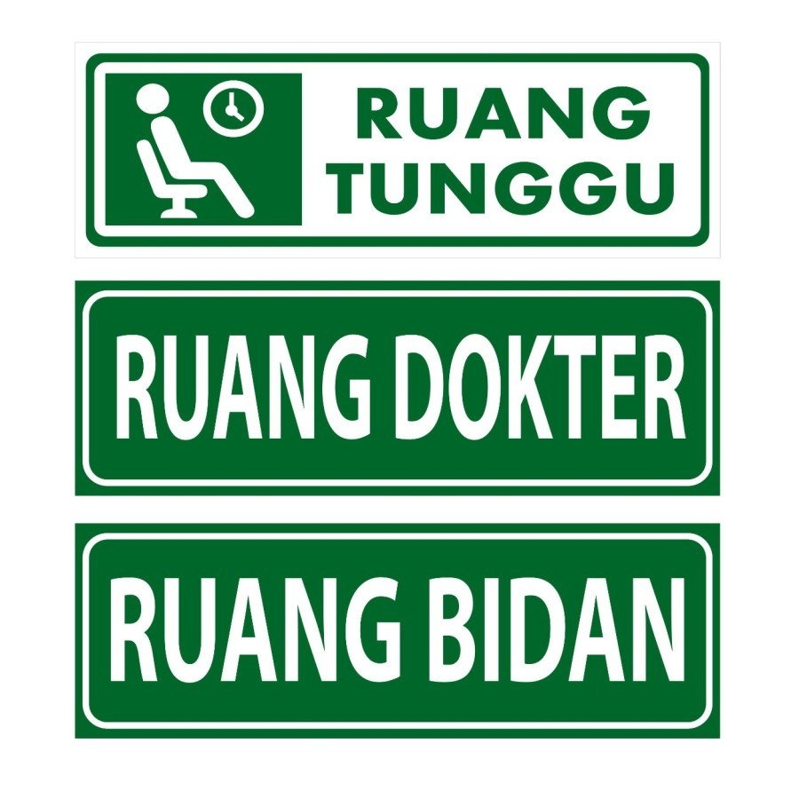 

STIKER VINYL 10X30CM RUANG DOKTER/ RUANG BIDAN sign rambu k3