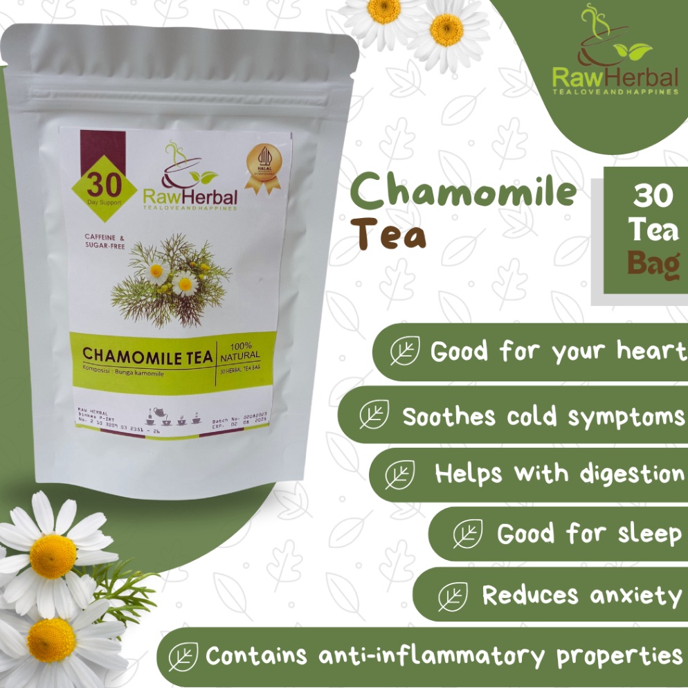 

St0k B4nyak CHAMOMILE TEA : CHAMOMILE FLOWER TEA / TEH BUNGA CHAMOMILE ISI 30 TEA BAG [98]