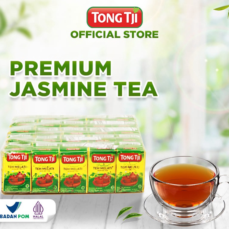 

[ΩU28➤] Tong Tji Premium 9 gram, Jasmine Tea Teh Seduh (harga per slop) [168]