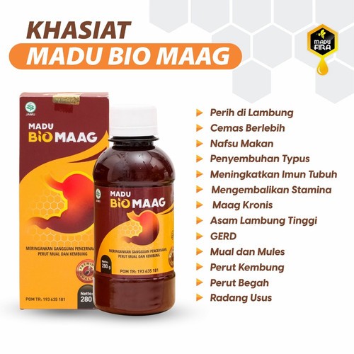 

Madu Biomaag Biomag Obat Asam Lambung, Gerd, Magh, Maag Kronis Herbal