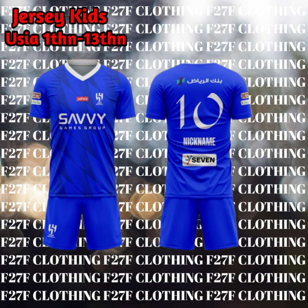 Jersey stelan baju bola anak neymar jr home musim terbaru