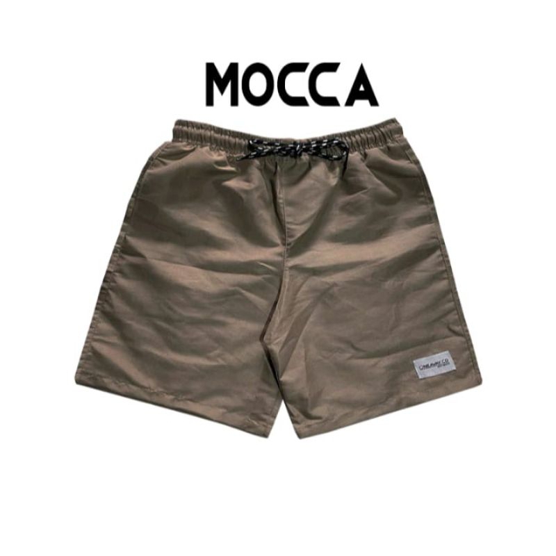 celana boardshort pendek pria warna mocca