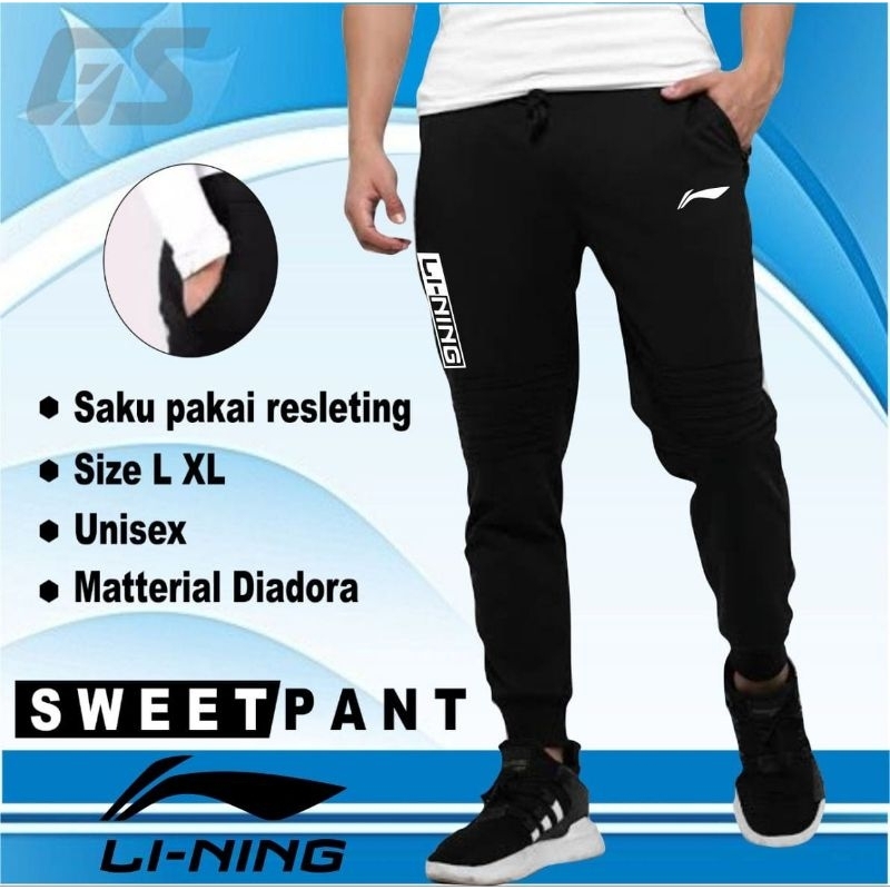 Celana joger panjang olahraga celana panjang super tebal batminton bulutangkis pria wanita dewasa