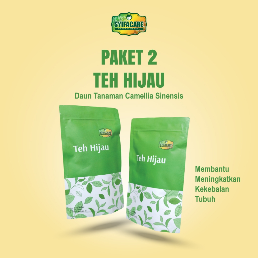 

Paket 2 Teh Hijau Syifacare Herbal Teh Celup Camellia Sinensis Instan Original