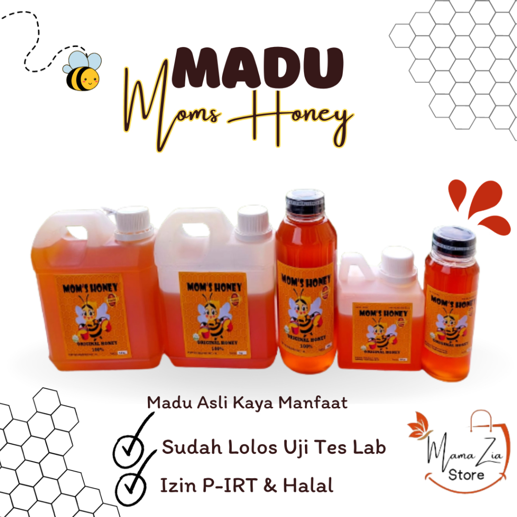 

Madu Asli Murni 100% tanpa campuran - Madu MOMS HONEY Original