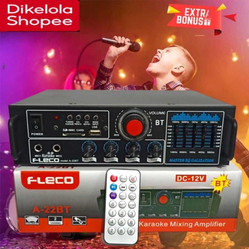 Amplifier bluetooth Power 900 Watt Ledd Lcd Digital karaoke terbaik