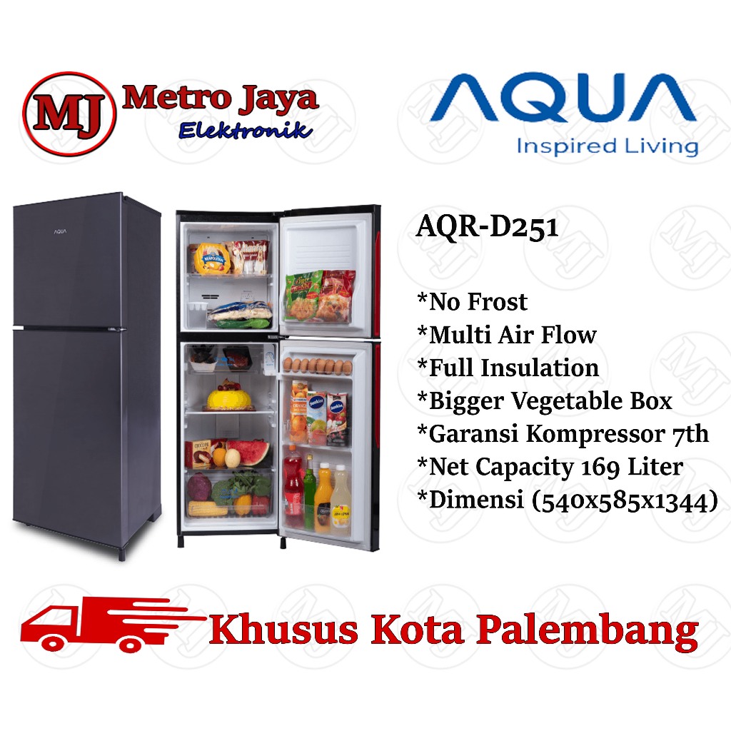 Kulkas 2 pintu Aqua Sanyo Aqr-d 251