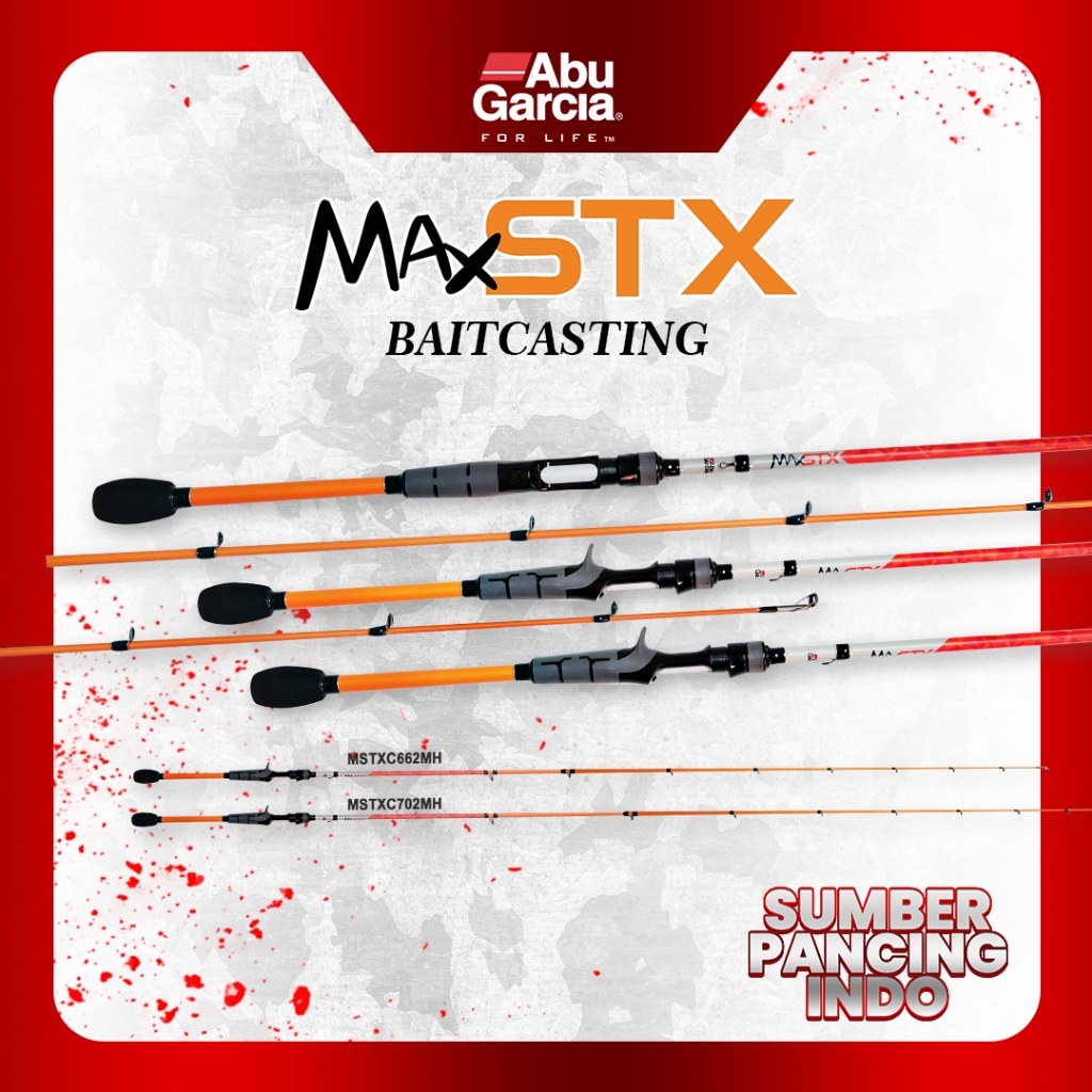 ABU GARCIA Joran Baitcasting MAX STX Full Fuji Sambung 2 Middle Joint Original 198CM 210CM