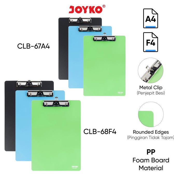 

[♡A10➢] Clipboard Papan Jalan Alas Ujian Joyko CLB-67~68 Eleoen