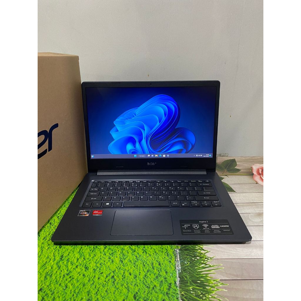 ACER ASPIRE 3 A314-22 Ryzen 3 Ram 8GB/256GB SSD Win.11-14"FHD Slim Murah FULLSET