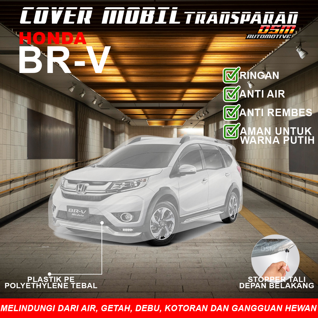 Cover Mobil Honda BRV Transparan / Plastik Tebal Waterproof Outdoor Indoor