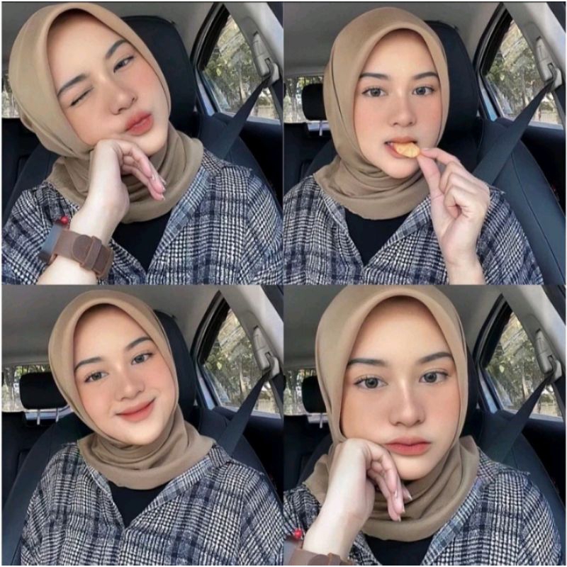 HIJAB SEGIEMPAT PARIS ANTI LETOY BERLOGO LOGAM