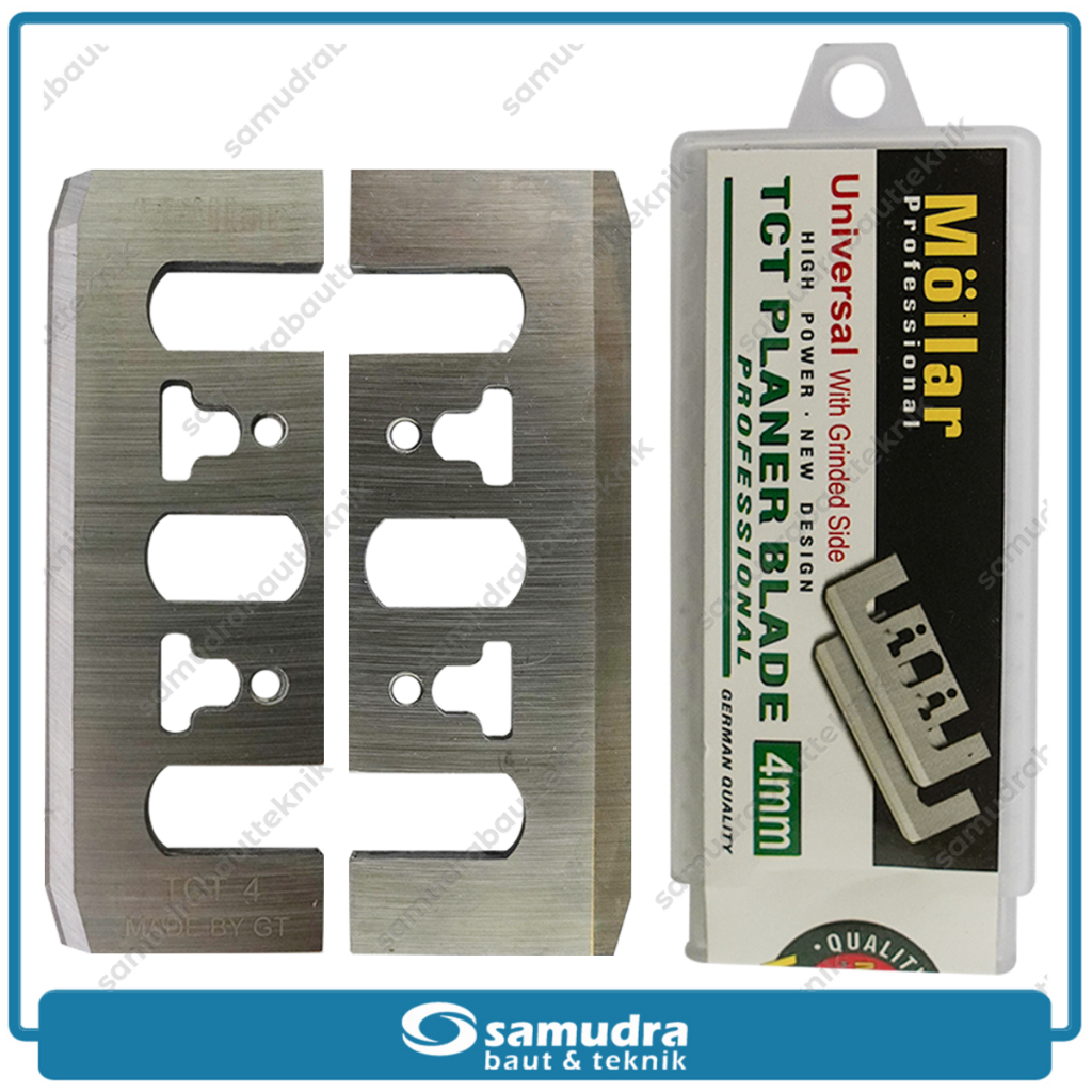Mata Pisau Serut Kayu TCT MOLLAR 82 mm Mesin Ketam Pasah Planner Blade