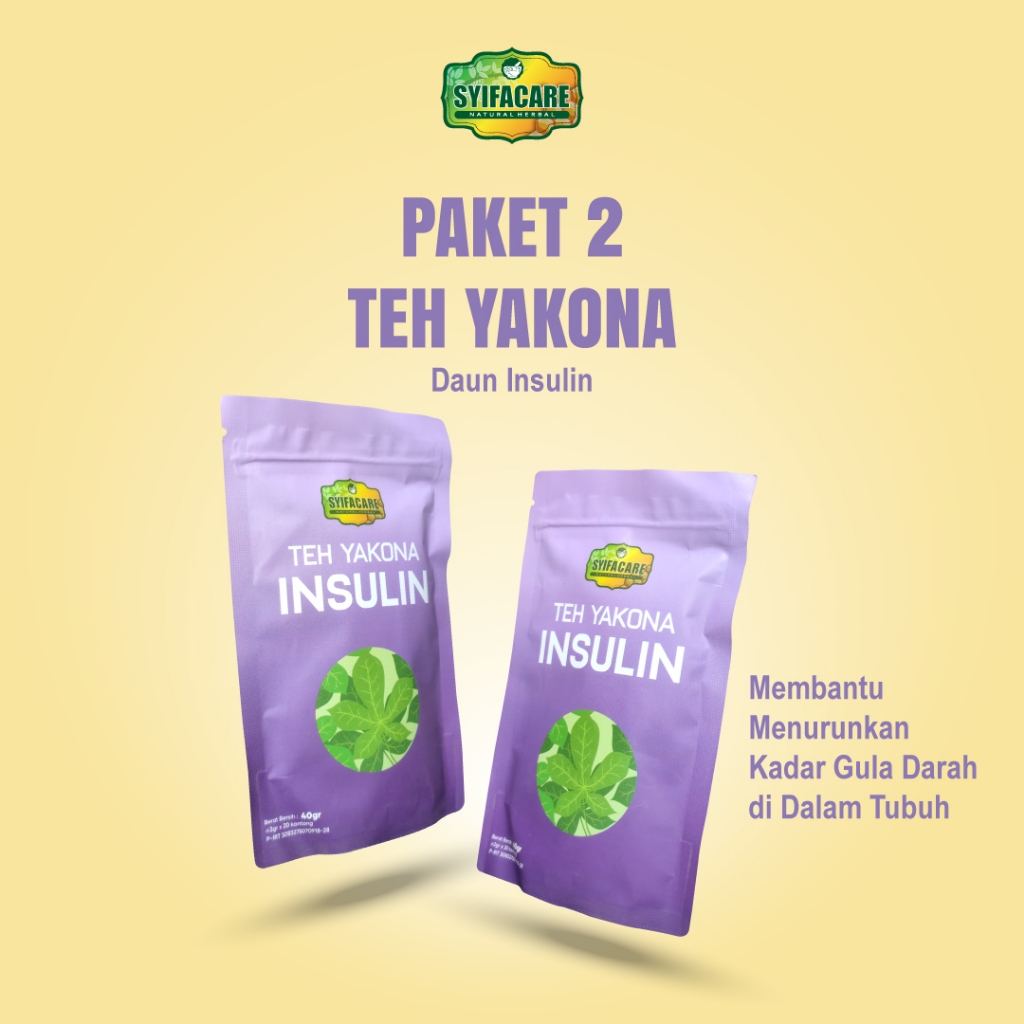 

Paket 2 Teh Yakona Syifacare Herbal Teh Celup Daun Insulin Instan Original