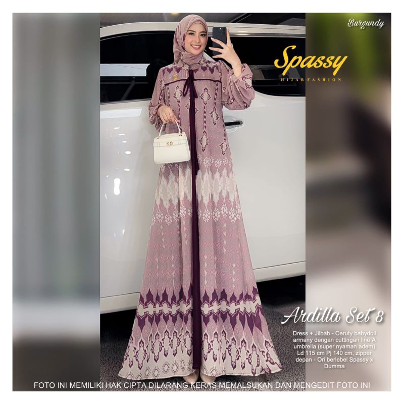 DRESS ORIGINAL BY SPASSY • BEST SELLER • SET HIJAB