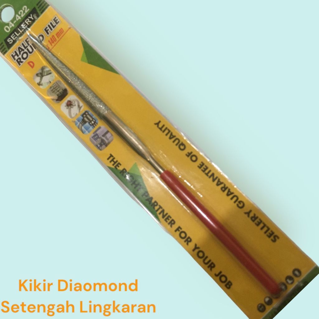 Kikir Diamond merek Sellery Setengah Lingkaran ukuran 3x140mm