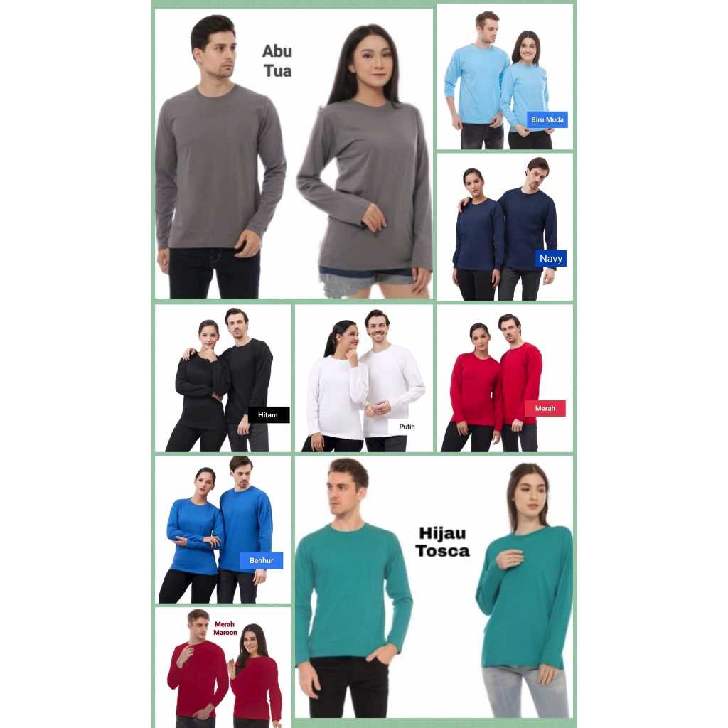 Kaos polos lengan panjang / oblong polos pria panjang / kaos polos murah / winstar polos / KAOS POLO