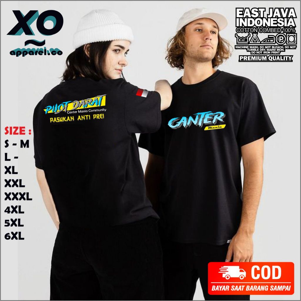 baju kaos truk CANTER MANIA cctv bahan adem big size jumbo