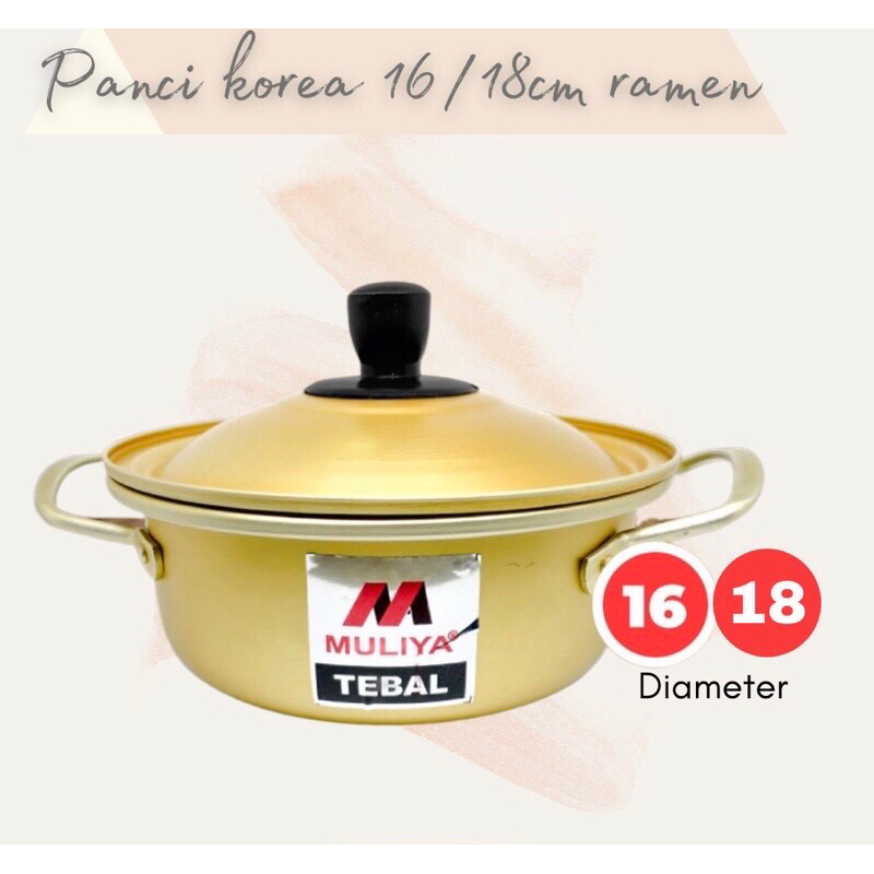 panci Korea 16cm atau 18cm ramyun ramen gold / panci ramen korea