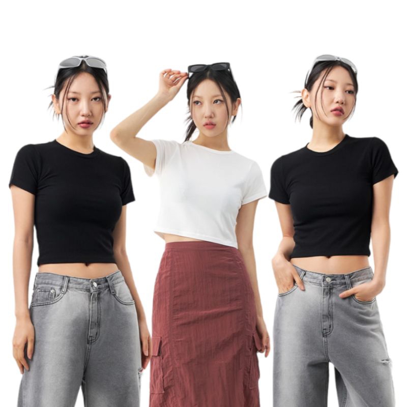 CROP TOP POLOS WANITA / CROP POLOS / KAOS CROP TOP WANITA / CROP WANITA / CROP TEE / CROP TOP OVERSI