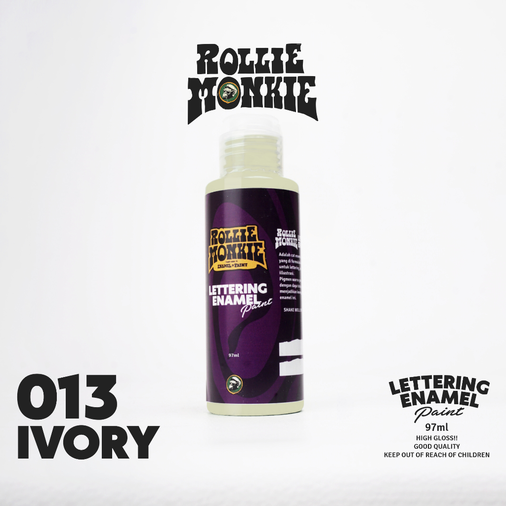 

RollieMonkie Lettering Enamel Paint (oilbased) 013 Ivory