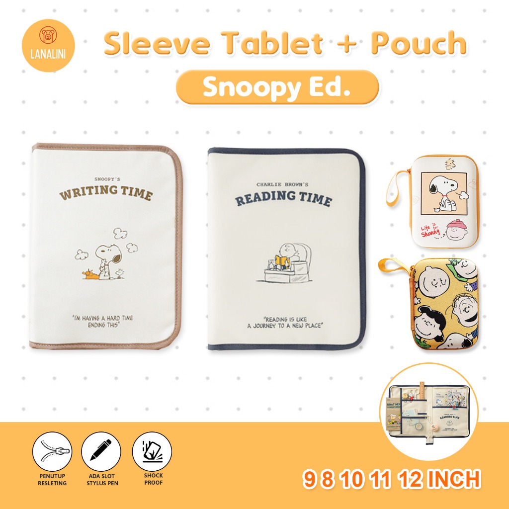 Tas Sleeve Hand Bag Kanvas Pouch iPad Tab Tablet Universal Samsung Huawai Oppo Advan Pad 8 9 10 11 i