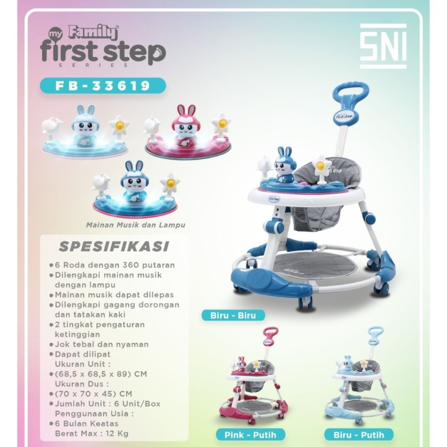 Baby Walker Family First Step New Series 33619