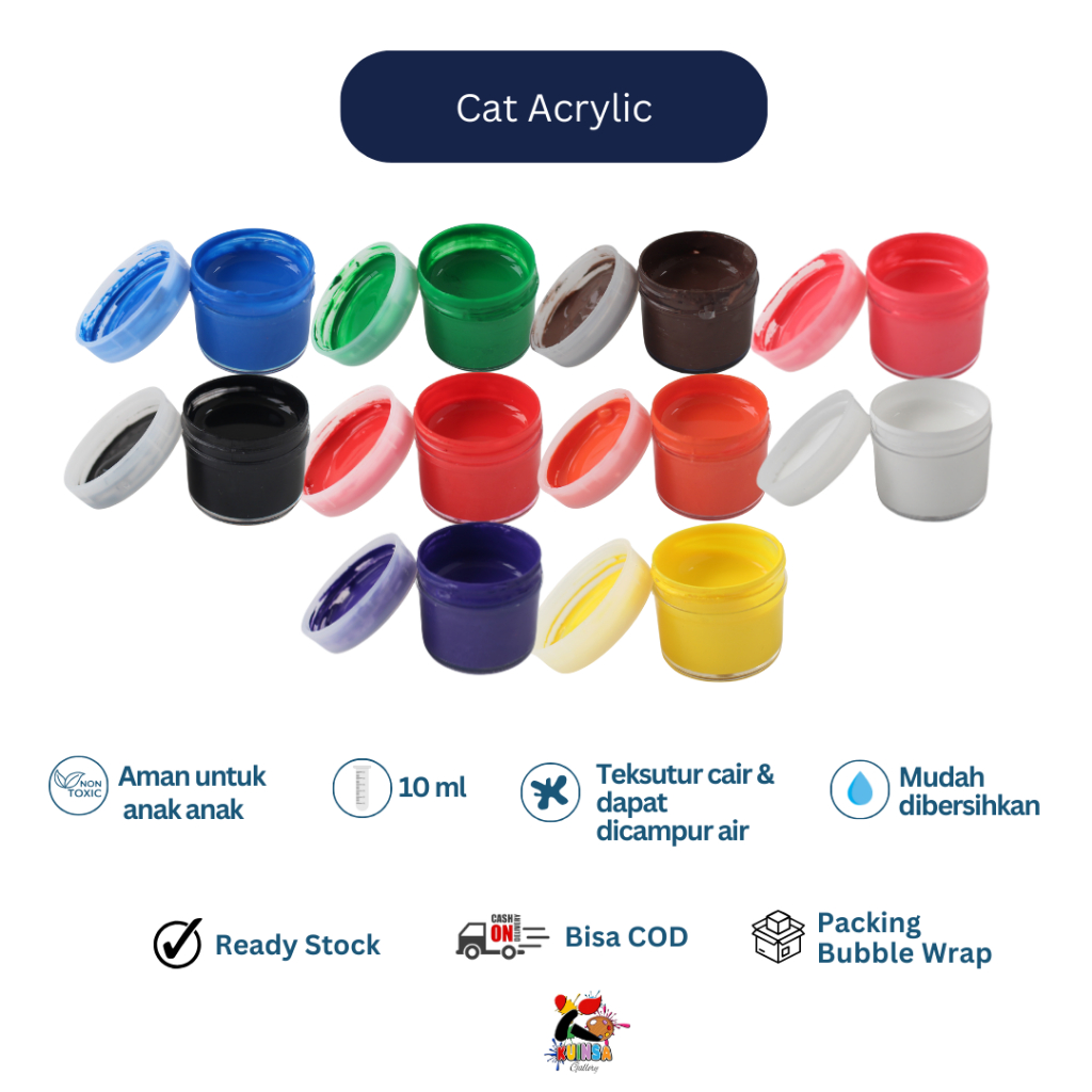 

Kuinsa Gallery Cat Lukis Akrilik Perlengkapan Melukis & Mewarnai Mainan Edukasi Anak