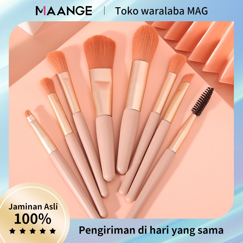 MAANGE 8 Buah/Set Kuas Makeup Set Lembut Kuas Powder Bibir Alis Sisir Brush Kosmetik Alat Rias 5857