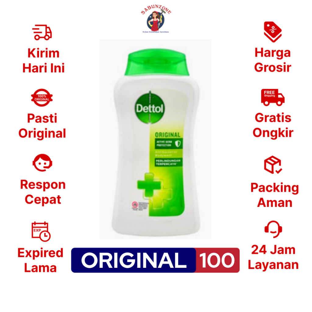 Sabun Mandi Cair Dettol Original Kemasan Botol 100 gr