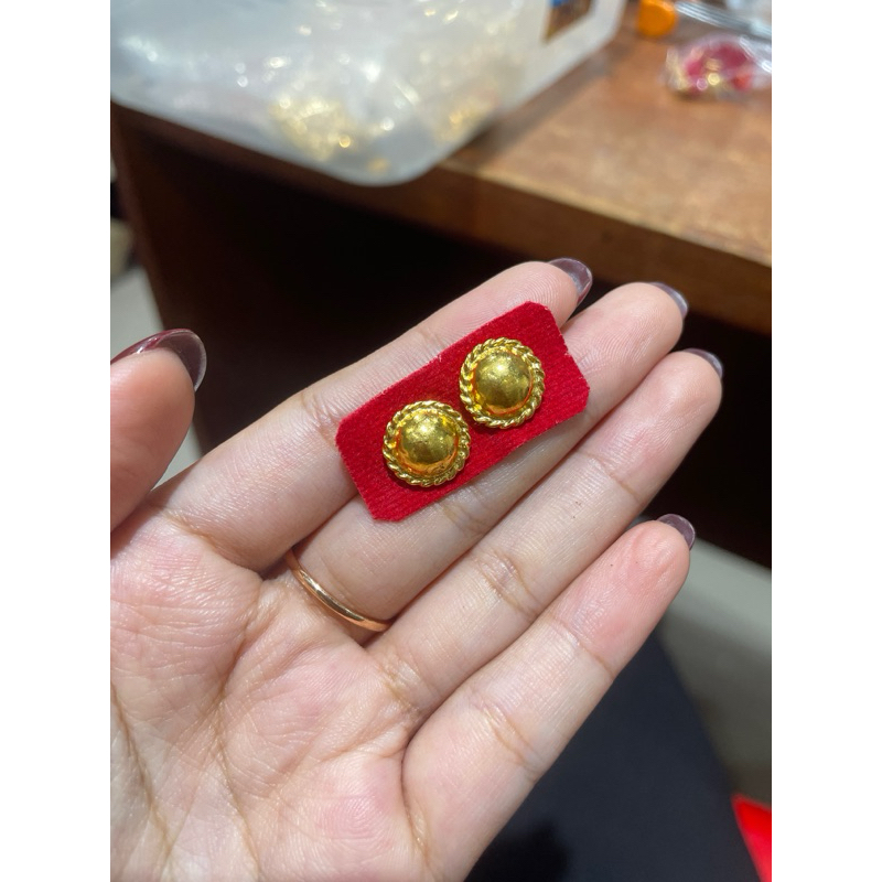 Anting Bulat Lapis Mas