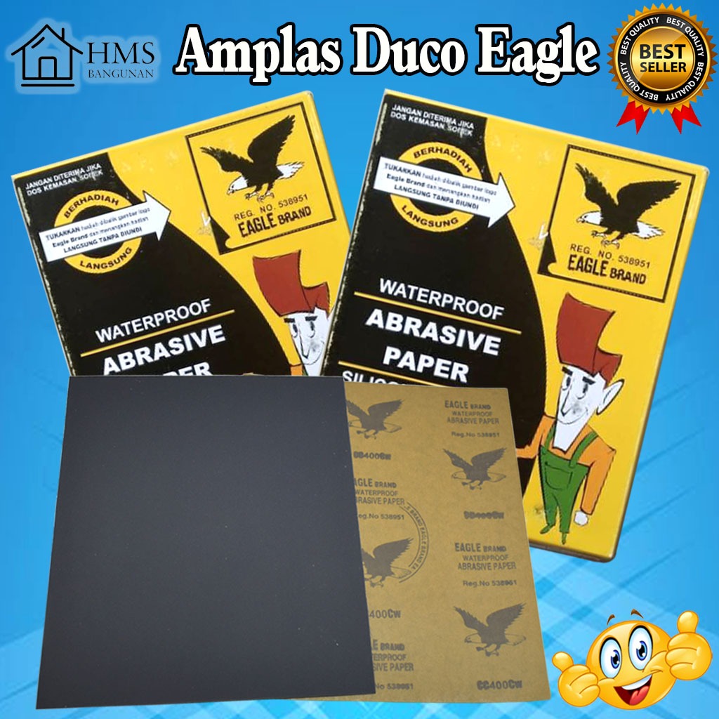 Eagle Amplas Duco / Kasar Halus / Professional Sandpaper Waterproof / Abrasive Paper / Paper Silicon