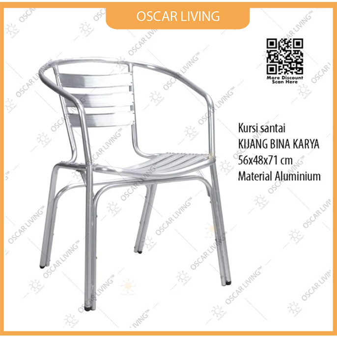 Kursi Outdoor/Kursi Teras Bina Karya Kijang Aluminum 2 Unit - Jabodetabek