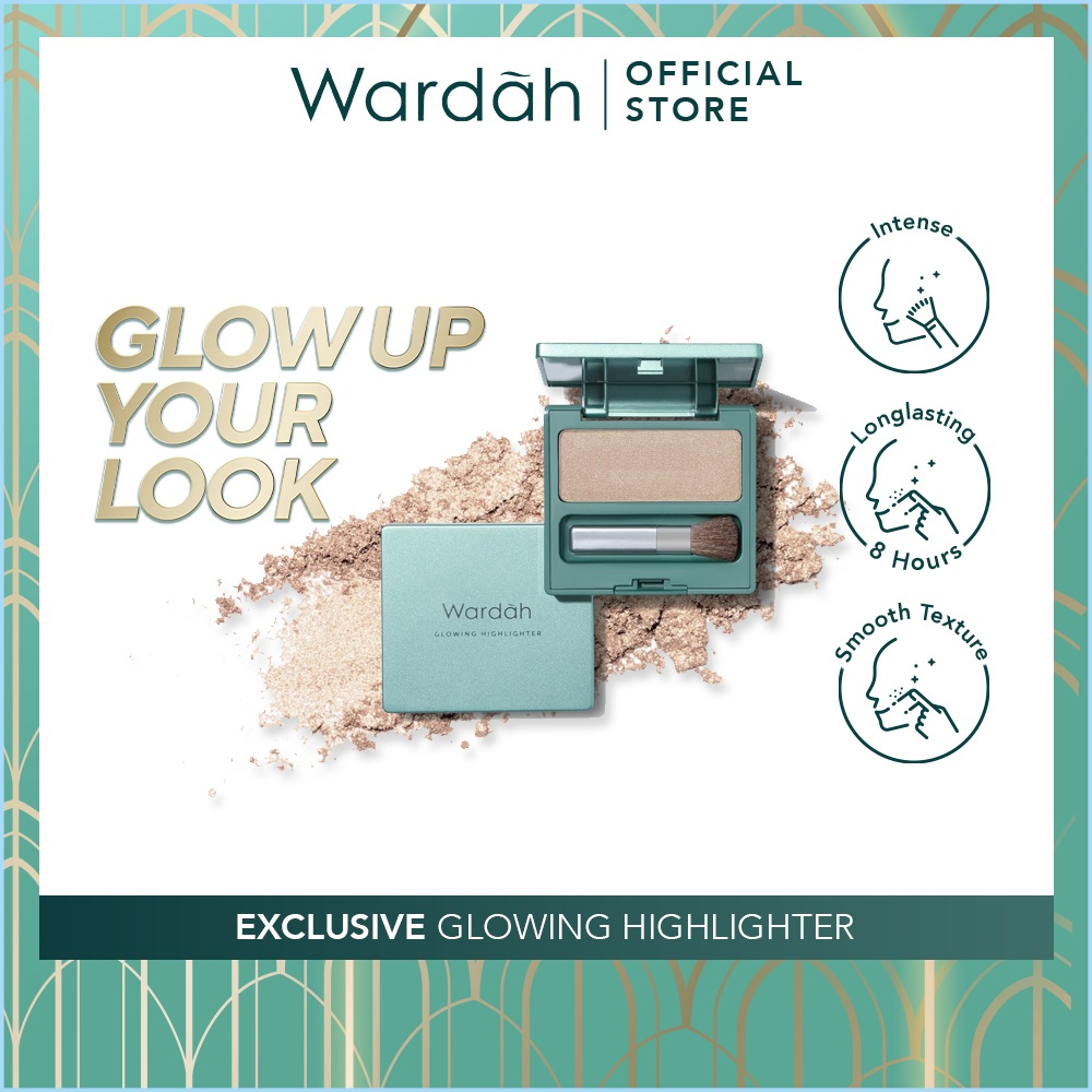 Wardah Exclusive Glowing Highlighter - Memberikan Efek Glowing Yang Intense - Tekstur Creamy dengan 