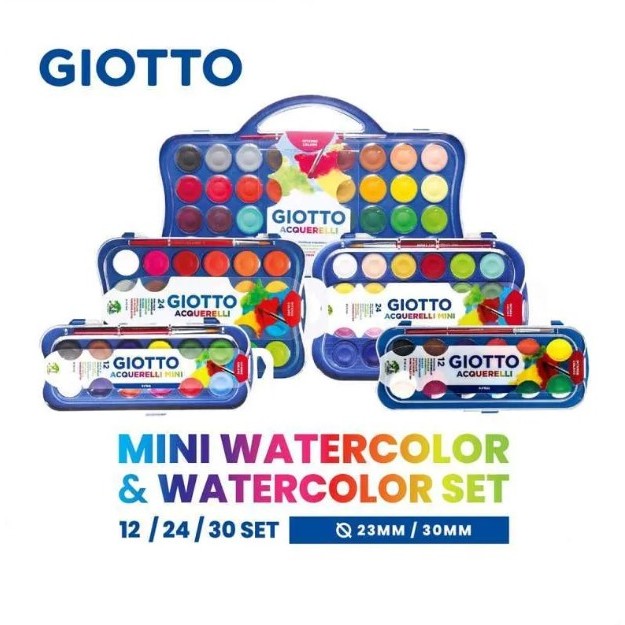 

Giotto Acquerelli 23mm MINI 36 Warna / Giotto Watercolor Cake Set 36