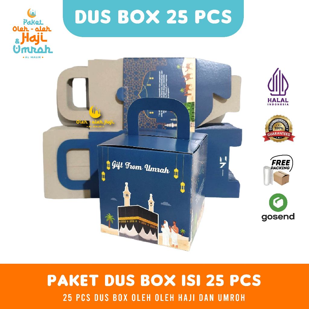 

Dus Box Kotak isi 25 pcs Oleh Oleh Haji Umroh Premium bahan Tebal