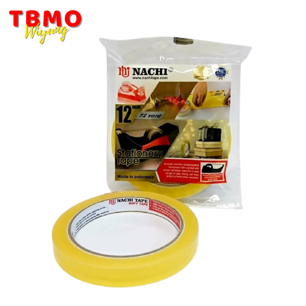 

TBMO Isolasi Selotip Nachi 12mm 1/2 Inch x 72 Yard Kuning