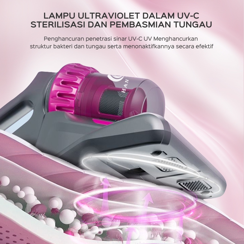best sale big promo han river vacuum cleaner 25000pa 2 in 1 with uv anti-mite vacuum cleaner kasur