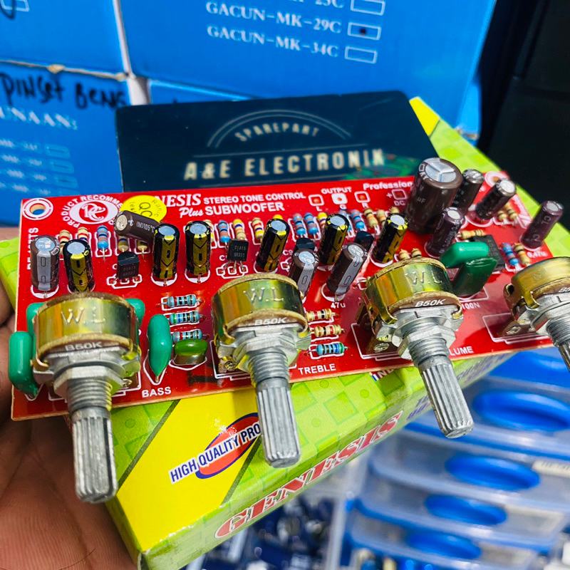 KIT TONE CONTROL STEREO SUBWOOFER GENESIS 007 DC 12 VOLT RANIC 351 - TONE CONTROL STEREO SUBWOOFER