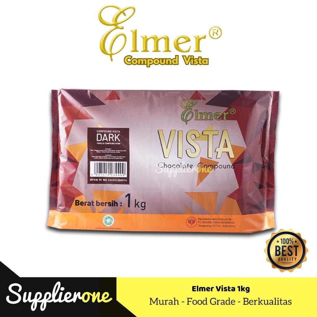 

Elmer Compound Dark Chocolate 1Kg / Elmer Compound Classic Dark 1kg / Cokelat Batangan Elmer