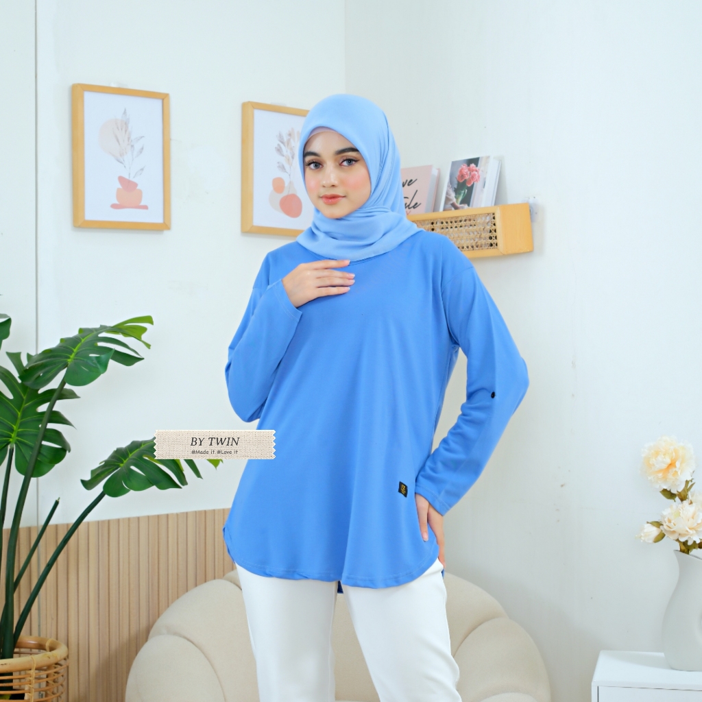 ATASAN KAOS WANITA BABYTERRY LENGAN PANJANG