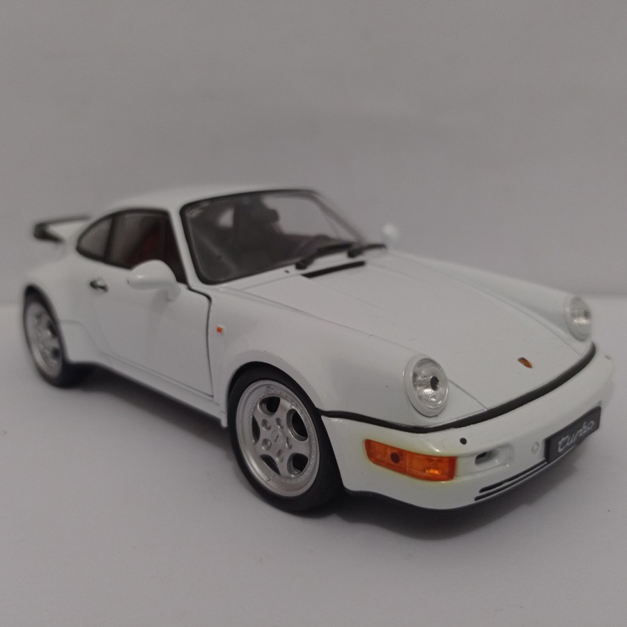 Diecast Porsche 964 turbo Welly 1:24 Apolo mobil sport mainan anak koleksi murah
