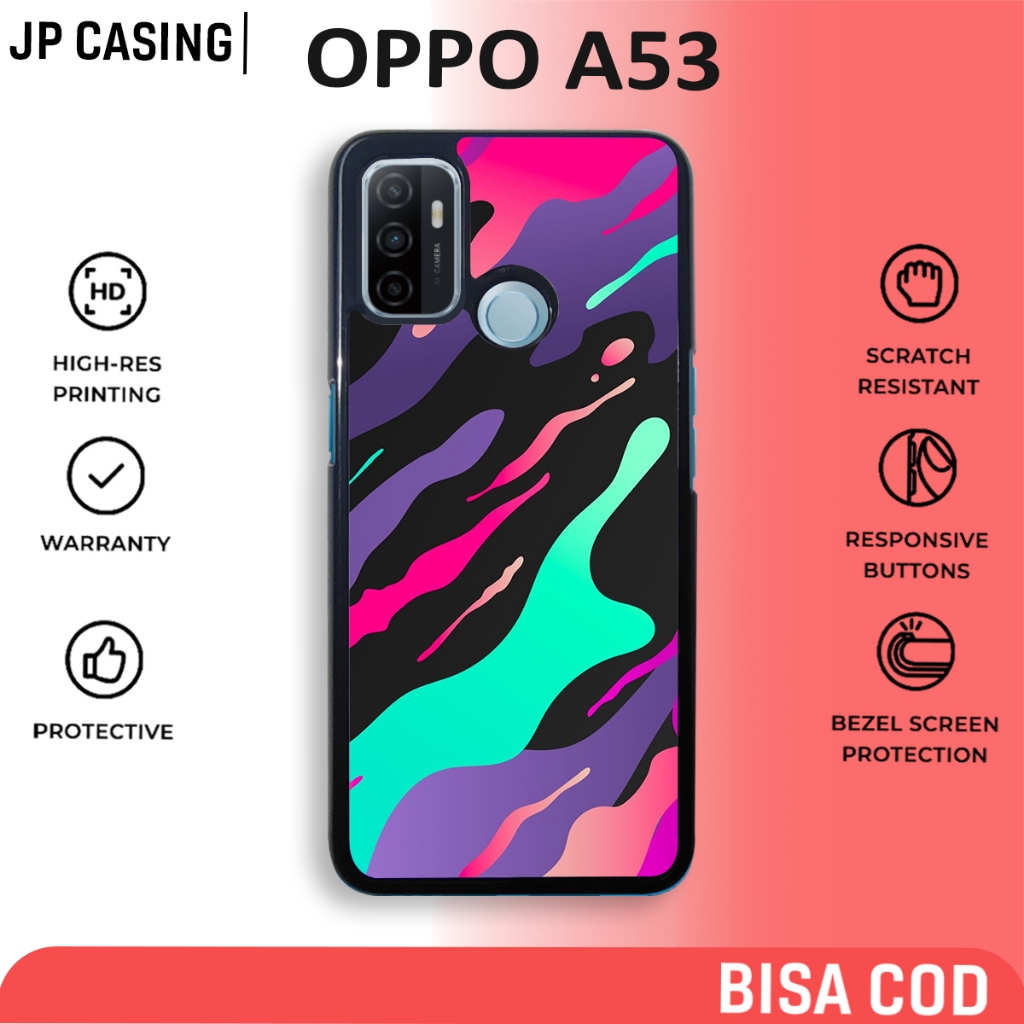 case hp oppo a53 terbaru motif aesthetic collorfull estetik keren cute unik casing cewek mewah bahan