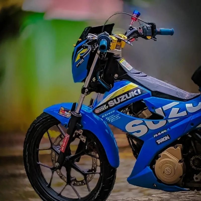 STRIPING STICKER LIS STANDAR ORI SATRIA FU 150 FACELIFT FL 2015 GP SERIES biru