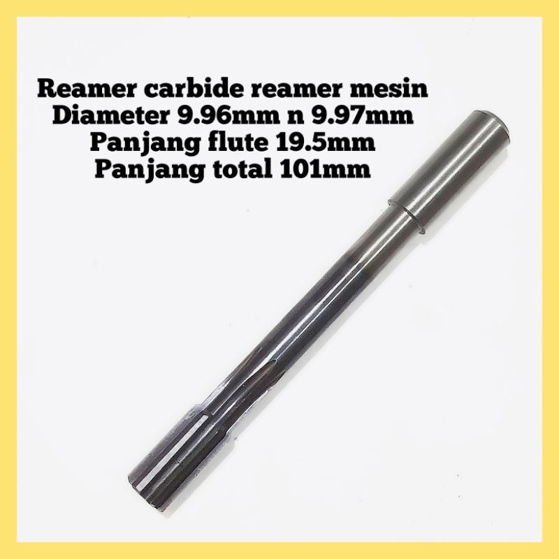 Reamer carbide reamer mesin 9.96mm n 9.97mm bukan bor nachi