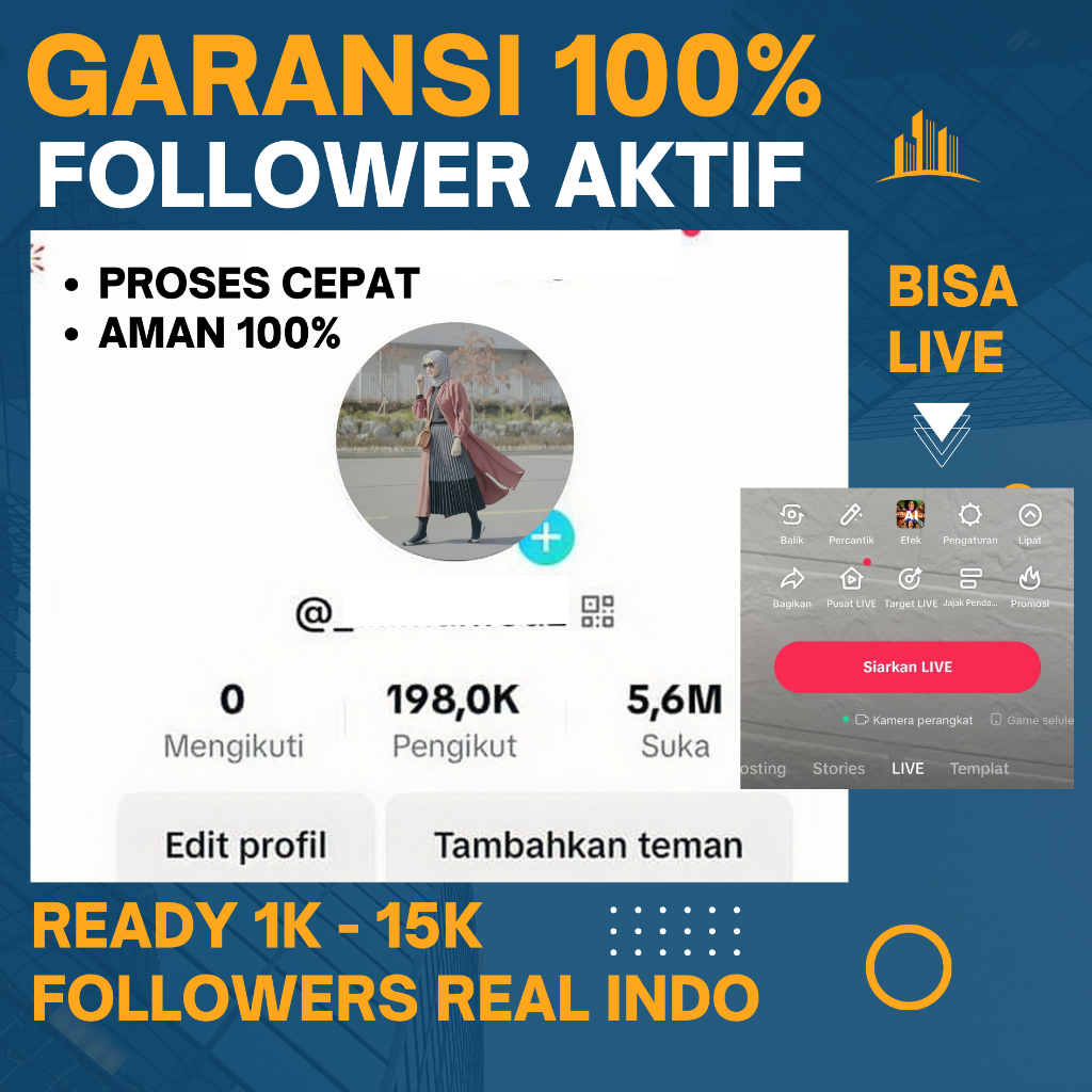 Akun Tiktok Follower Real Indo