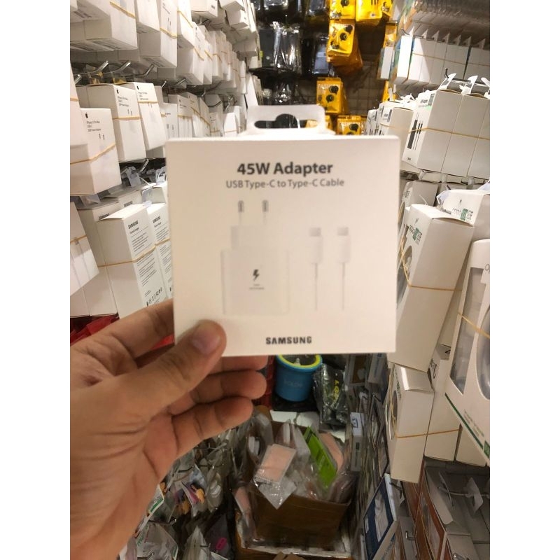 Charger 1set Samsung 45watt Fast Charging C TO C