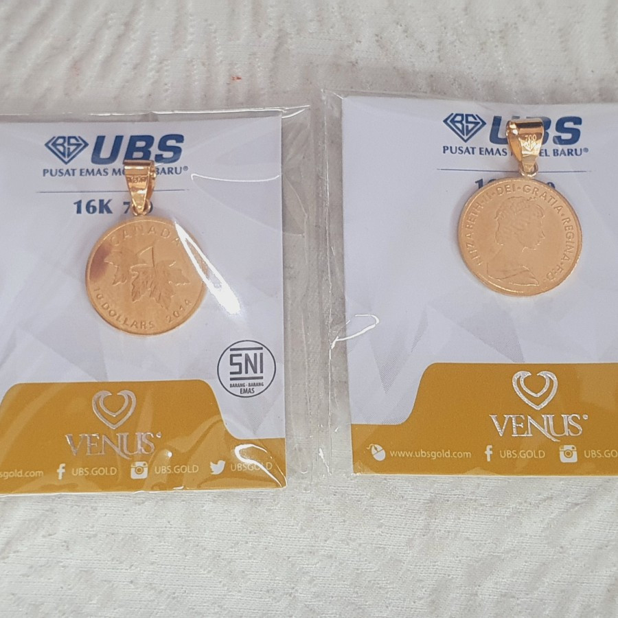 liontin coin two side elizabeth canada emas 70% 700 70 %