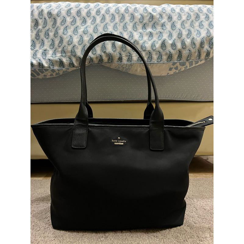 Kate Spade Black Nylon Tote Bag